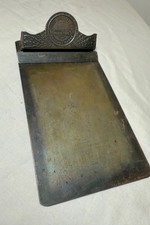 Rare antique oddity Jones Bros Monuments Mausoleums metal paper clip holder picture