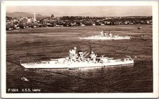 c1940s U.S. Navy Ship RPPC Real Photo Postcard U.S.S. IDAHO (BB-42) / Unused picture