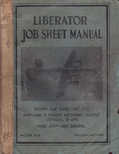 340 Page Ford B-24 Liberator Willow Run Job Sheet Mechanic Course School on CD picture