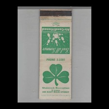 Matchbook Cover Shamrock Recreation Bowling Alley 1065 East Main St. picture