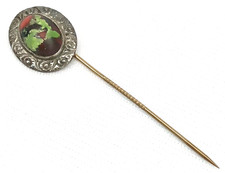 Antique 1920s Hat Pin Victorian Revival Mosaic Filigree Metal New Arrival picture