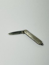 Vintage UK & R Co Utica NY Small 1.5'' Folding Pocket Keychain Knife picture