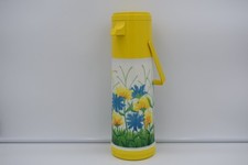 Aladdin's Pump-a-Drink Thermos Mid Century Modern Vintage Yellow Floral picture