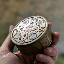 CUSTOMIZABLE Steel/Brass Magnetic Snuff, Snus Can - Byzantine Orthodox Inspired picture