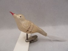 5 Vintage Glass Bird Clip On Christmas Tree Ornament 3- 4” Long picture