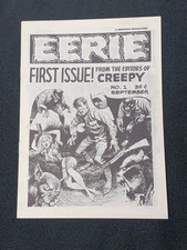 Eerie Magazine #1 1st Printing Warren Publishing Rare, Near Mint, EUC picture