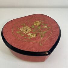 Vintage Reuge Music Jewelry Box Heart Shape “ My Heart Will Go On” picture