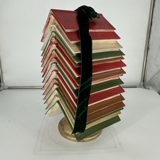 Cracker Barrel Stacked Book Christmas Tree with Ribbon Viral Holiday Decor picture