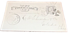JULY 1885 COLUMBUS HOCKING VALLEY & TOLEDO RAILWAY RPO POST CARD picture