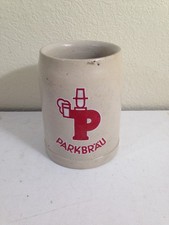 PARKBRAU 0.5 Liter Vintage Stoneware Beer Stein Mug Ale Lager Bier picture