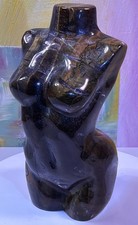 1.54 LB Natural Tiger Eye  agate crystal Hand Carved Lady’ Body model picture
