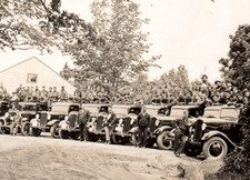 Post WWI Army Soldiers With Truck Real Photo Postcard RPPC picture