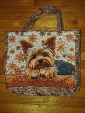 New Quilted Tote Purse Bag Yorkshire Terrier Yorkie Puppy Dog Cotton  picture