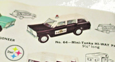 Vintage TONKA 1960'S era Steel Highway Patrol Jeep #64. picture
