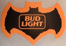 Budweiser 1991 Bud Light Vintage Halloween Bat Logo Beer Sticker Decal Brewing picture
