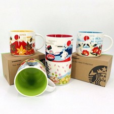 Starbucks YAH Four Seasons Mug Set - 5PCS 14oz Japan Fujiyama City Souvenir picture