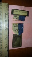 1924 AMERICAN PHILATELIC SOCIETY CONVENTION MEDAL BADGE DETROIT STAMP SOCIETY picture