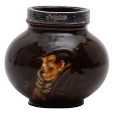 Tony Weller Mini Silver Rim Vase - Royal Doulton picture