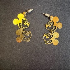 1980s Disney Vintage Gold Mickey Mouse Earrings from Disney Parks picture