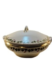 Bassett Limoges Austria Covered Tureen Serving Bowl Shamrock, 4-Leaf Clover picture