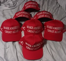 Red & White Trump 45-47 Make America Great Again 2024 MAGA Hat USA MADE picture