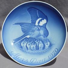 BING & GRONDAHL 1970 Mother's Day Plate B&G - Robin & Chicks - Mint picture
