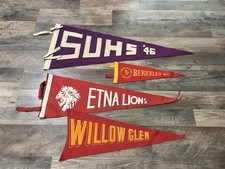Vintage California High School Pennant Lot Etna Lions Berkeley SUHS Willow Glen picture