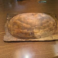 Vintage Handcarved Wooden Bread Oval Dough Bowl 12x8 picture