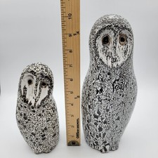 PIGEON FORGE POTTERY DOUGLAS FERGUSON (1921-1999) Pair of Monkey Faced Barn Owls picture