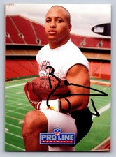 1991 NFL Pro Line Portraits Autograph Card Barry Word Chiefs #40 RB Football picture