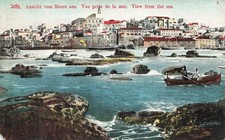 Vintage Jaffa Palestine Seascape Postcard View From Sea S. Salman & Co. c1910 picture