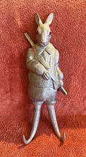 Arthur Court Sand Cast Aluminum Rabbit Hunter Soldier Hook. Unique 1978 vintage picture