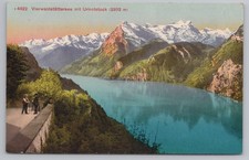 Vierwaldstattersee & Urirotstock Mountains 2932m Swiss Postcard picture