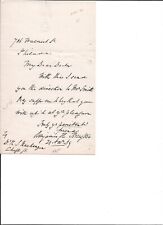 Benjamin Brewster 1859 ALS concerning an invite. Attorney General picture