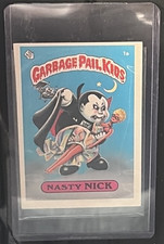 Topps 1985 Garbage Pail Kids Series 1 Nasty Nick 1a Sticker Trading Card picture
