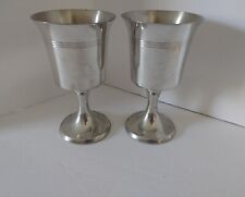 Lot Of 2 Vintage GE Wine Goblets GENERAL ELECTRIC Advertising JOSTENS Pewter picture