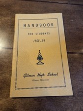 Vintage 1958-1959 Gilman High School Handbook  Wisconsin School Memorabilia picture