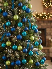 Hobby Lobby Peacock Christmas Ornament Bulbs Set - 50 Pieces picture