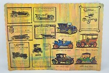 VTG Fort Howard Paper Placemats Featuring Antique Cars Reeves King Stanley Buick picture