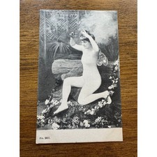 Vintage French A Noyer Nude Woman Flowers Postcard 2457 picture