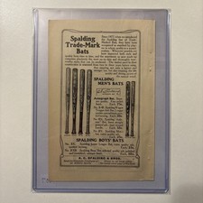 1907 Spalding Autograph/Wagon Tongue/0X/2X/Mushroom/Gold Baseball Bat Ad Antique picture