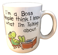 Vintage Shoebox Greetings Coffee Cup Mug For The Boss 1988 picture
