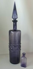 Vtg Empoli Periwinkle Genie Decanter Bottle  picture