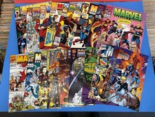 Marvel 1991, 1992, 1993, 1994, 1995 1996 LOT OF (18) Annual Quarterly & Reports picture