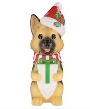 Holiday Time Christmas German Shepherd Dog Light Up Blow Mold In/Outdoor 32” NEW picture