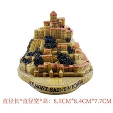 Le Mont Saint-Michel French Landmark Model Figurine Home Resin Table Ornament picture