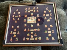 Coca-Cola Salutes Walt Disney World, Happy 15th Birthday, 60-Pin Framed Set VTG picture