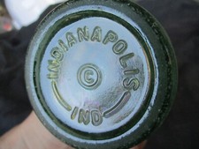Vtg 1959 Coke 6 oz Coca Cola Glass Soda Bottle, INDIANAPOLIS, INDIANA picture