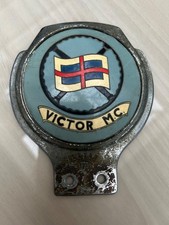 Vintage Victor Car Club Car Badges x 2 Classic Car Automobiles Owners Club picture