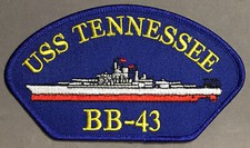 USN Navy USS Tennessee battleship BB-43 licensed hat patch picture